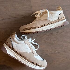 Madewell Calf pony hair and leather sneakers